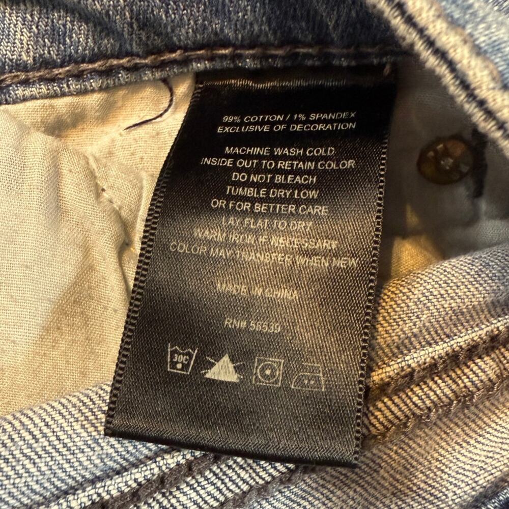 Kut From The Kloth Distressed Mid Rise Boyfriend Jeans Womens Size 10 Blue Denim - Picture 9 of 9
